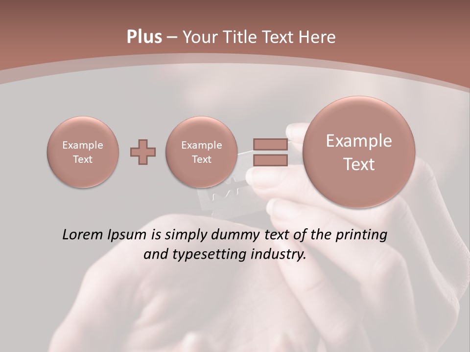Hand Razor Depression PowerPoint Template