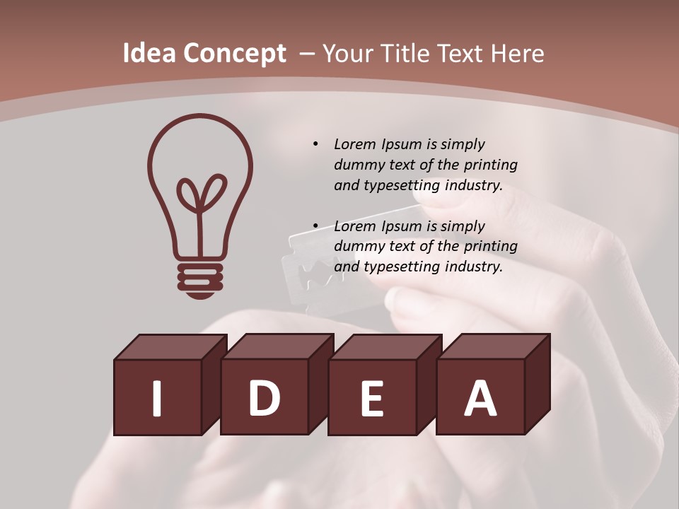 Hand Razor Depression PowerPoint Template