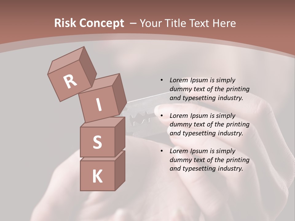 Hand Razor Depression PowerPoint Template