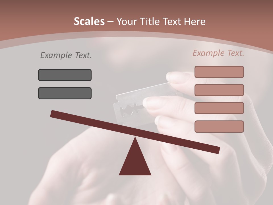 Hand Razor Depression PowerPoint Template