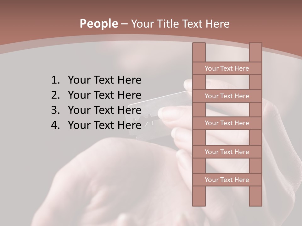 Hand Razor Depression PowerPoint Template
