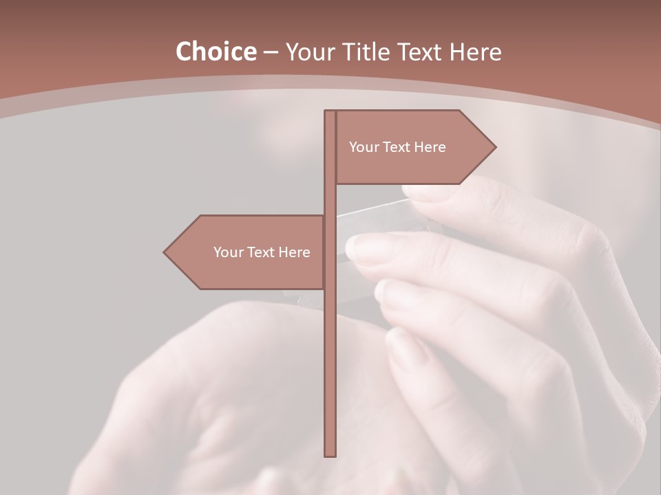Hand Razor Depression PowerPoint Template