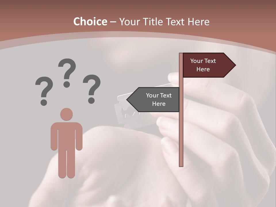 Hand Razor Depression PowerPoint Template