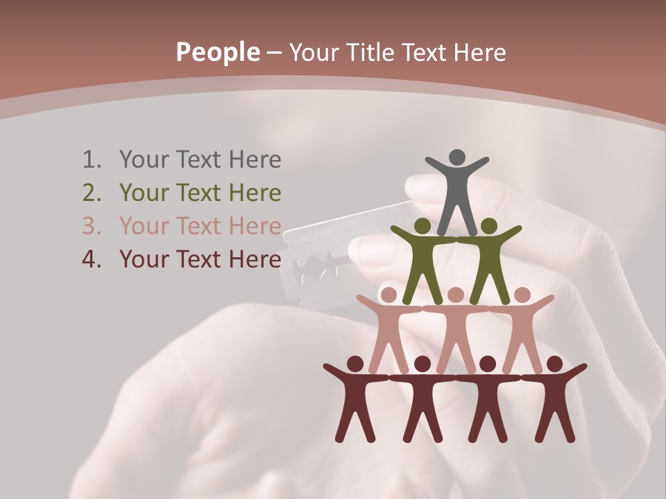 Hand Razor Depression PowerPoint Template