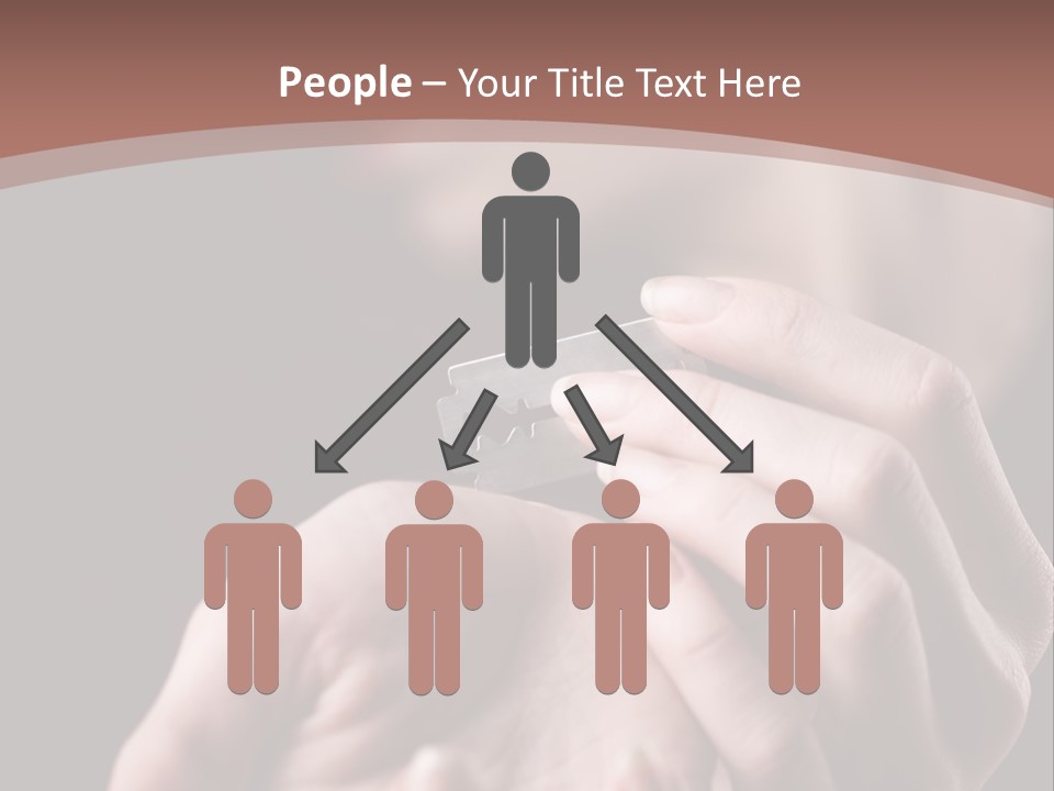 Hand Razor Depression PowerPoint Template