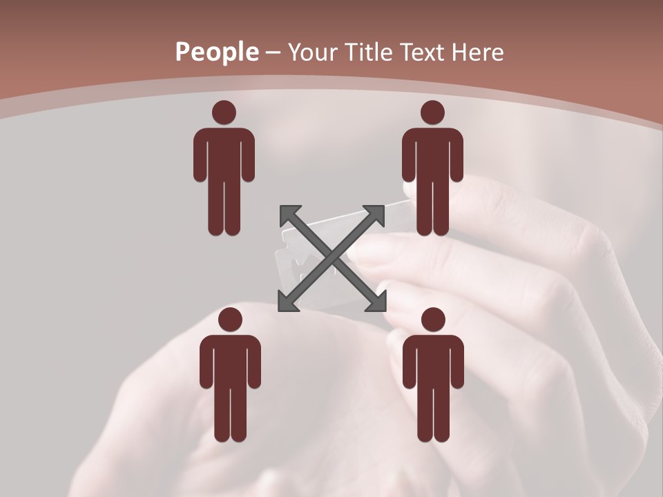 Hand Razor Depression PowerPoint Template