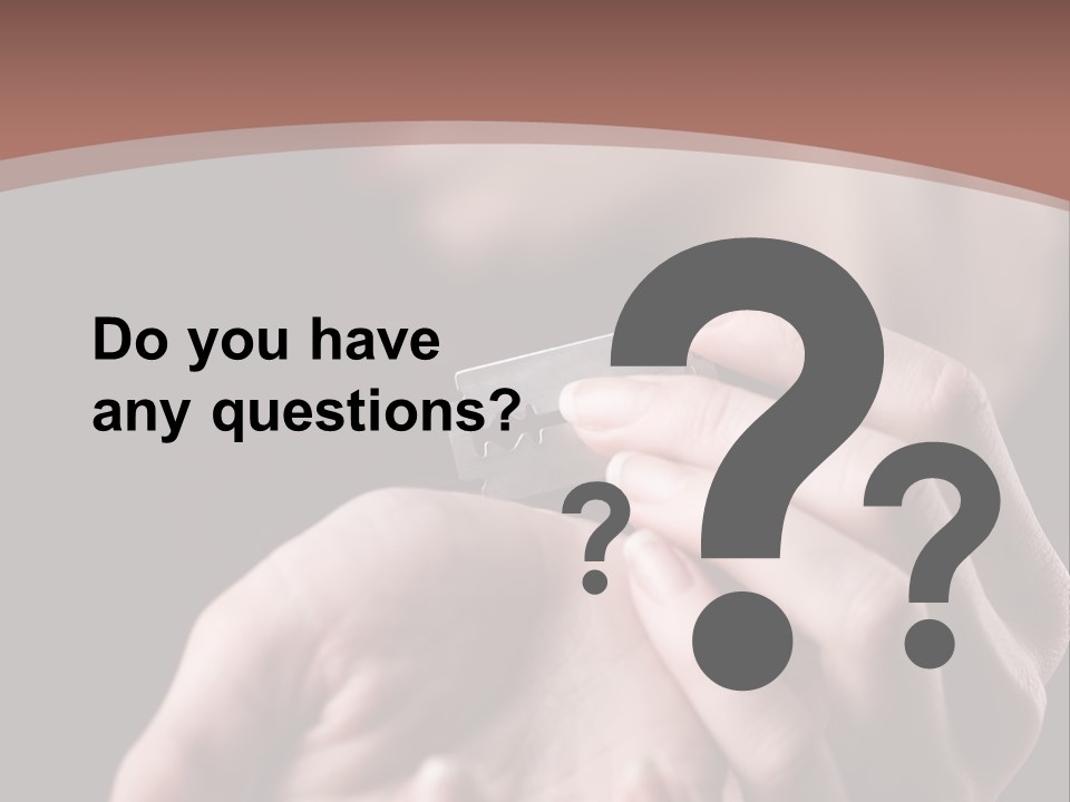 Hand Razor Depression PowerPoint Template