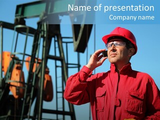 Facility Oil Worker Glasses PowerPoint Template