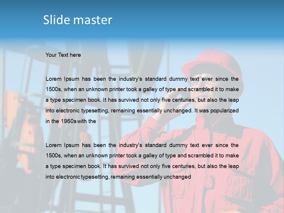 Facility Oil Worker Glasses PowerPoint Template