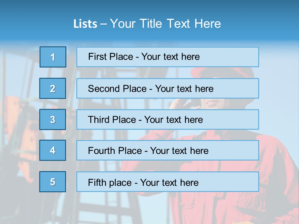 Facility Oil Worker Glasses PowerPoint Template