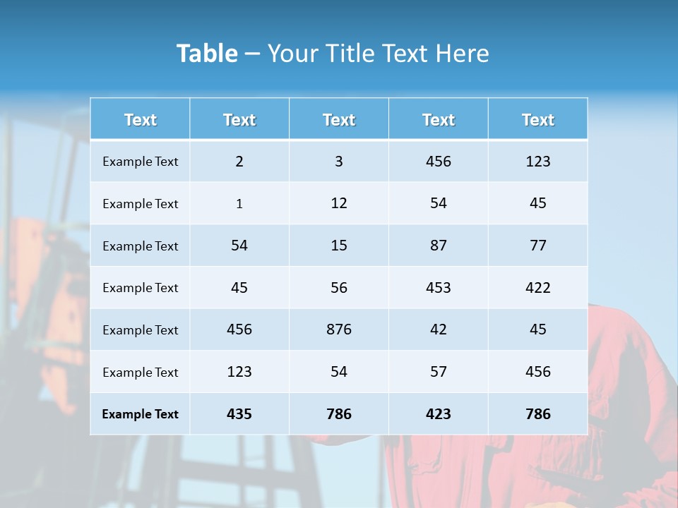 Facility Oil Worker Glasses PowerPoint Template