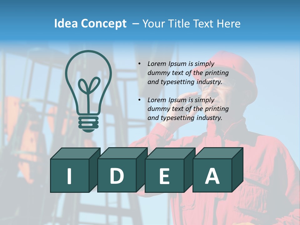 Facility Oil Worker Glasses PowerPoint Template