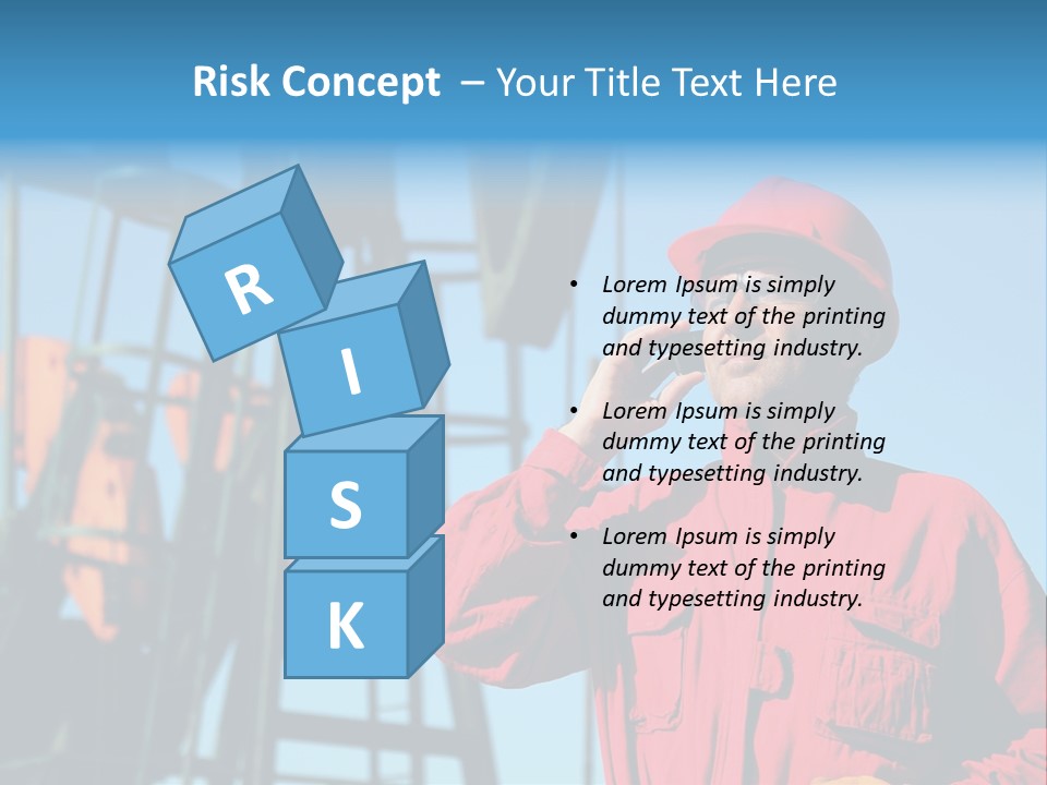 Facility Oil Worker Glasses PowerPoint Template