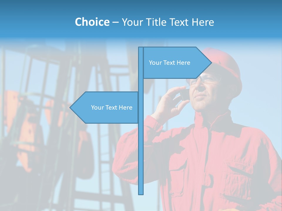 Facility Oil Worker Glasses PowerPoint Template