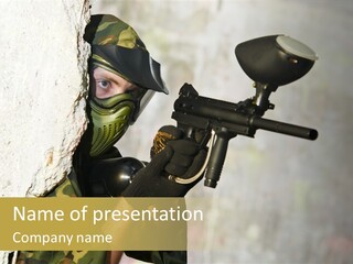 War Soldier Spring PowerPoint Template