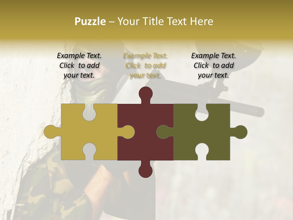 War Soldier Spring PowerPoint Template