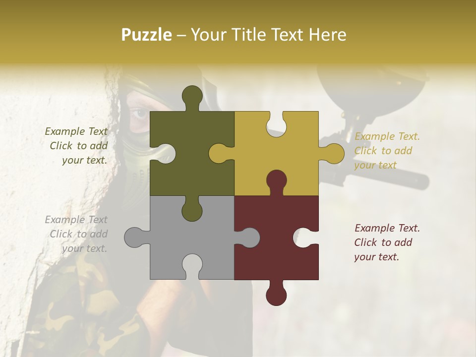 War Soldier Spring PowerPoint Template