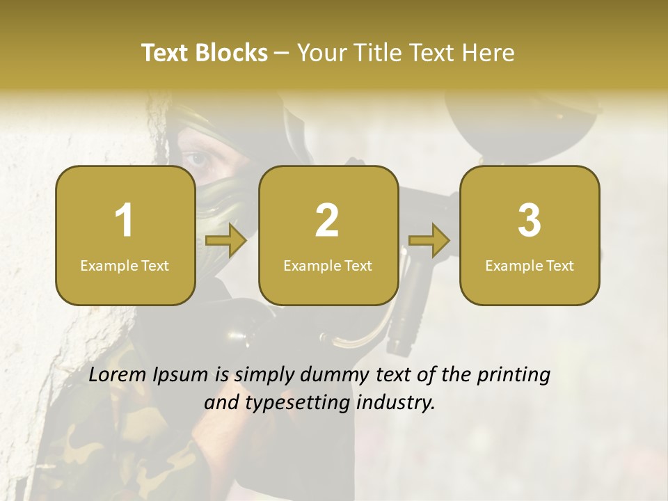 War Soldier Spring PowerPoint Template