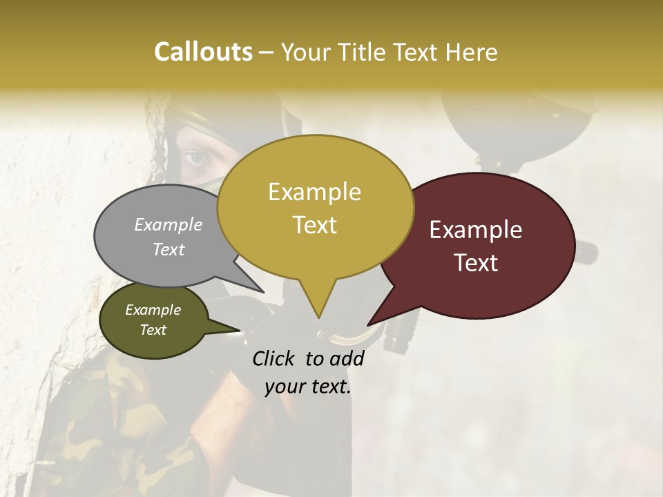 War Soldier Spring PowerPoint Template