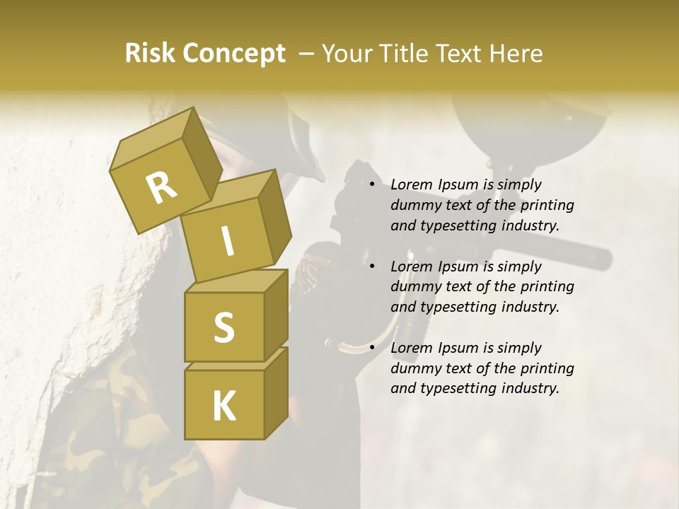 War Soldier Spring PowerPoint Template