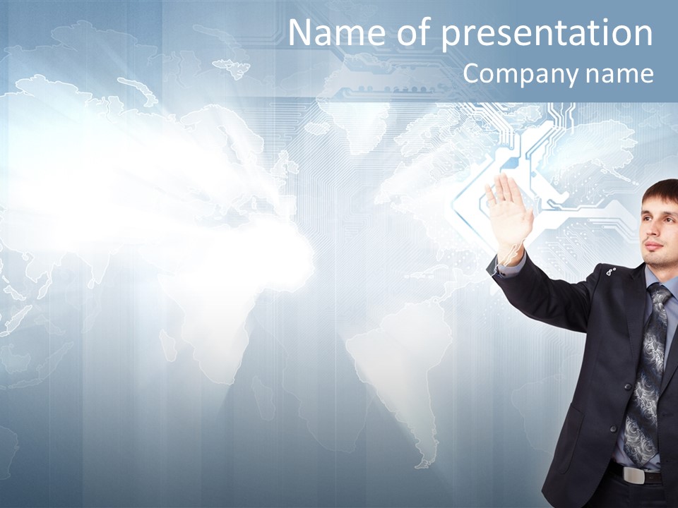 Person Interface Circle PowerPoint Template