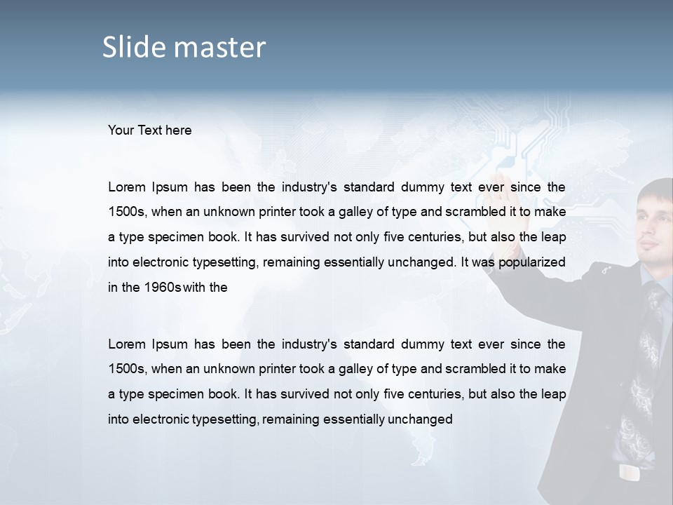 Person Interface Circle PowerPoint Template