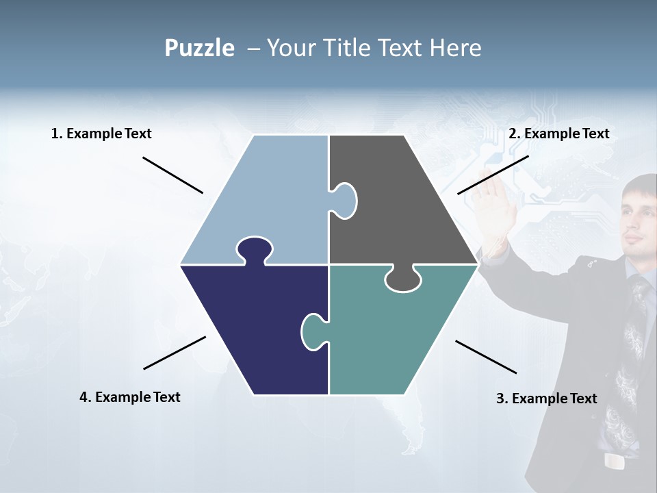 Person Interface Circle PowerPoint Template
