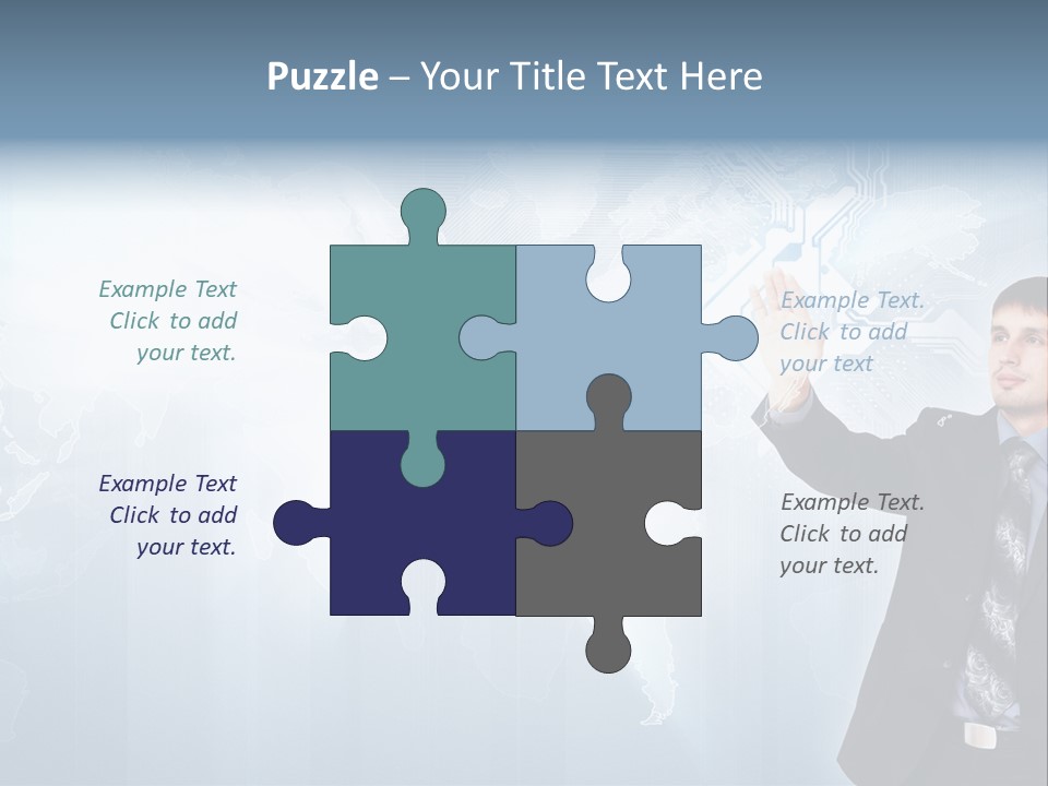 Person Interface Circle PowerPoint Template