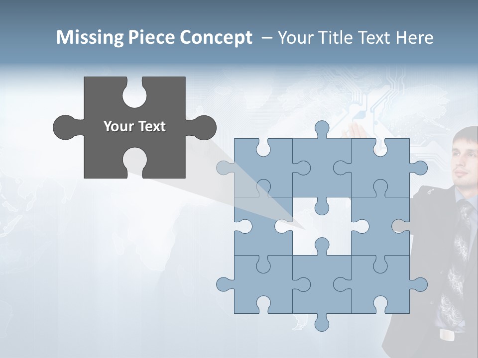 Person Interface Circle PowerPoint Template