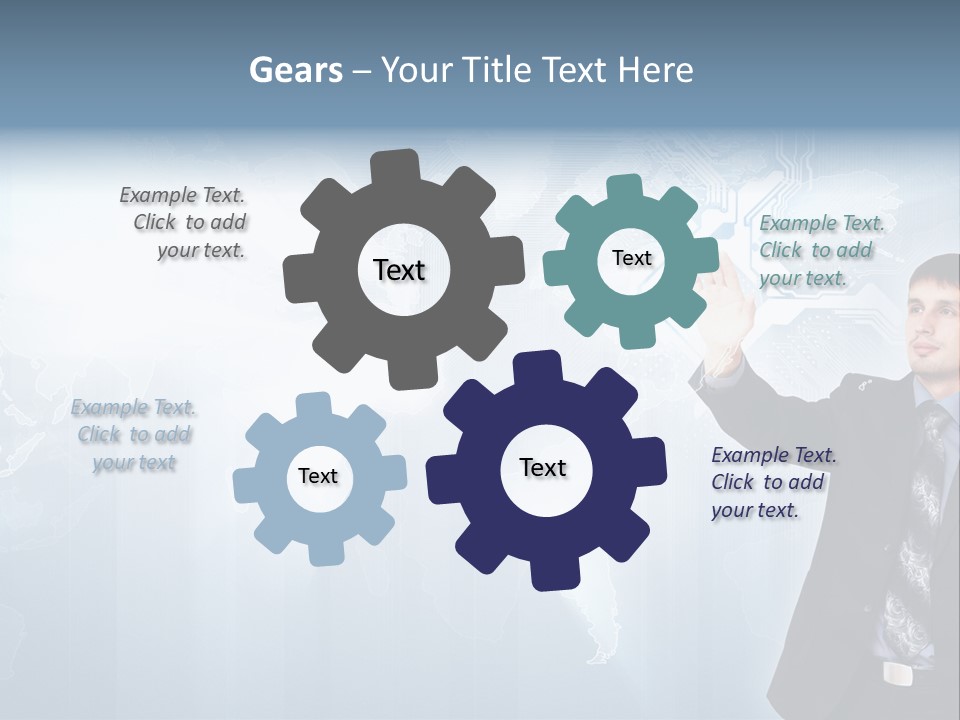 Person Interface Circle PowerPoint Template