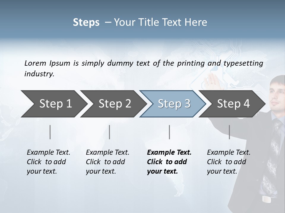 Person Interface Circle PowerPoint Template