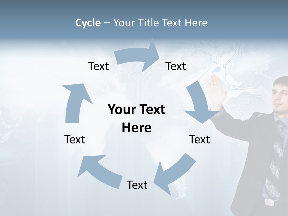 Person Interface Circle PowerPoint Template