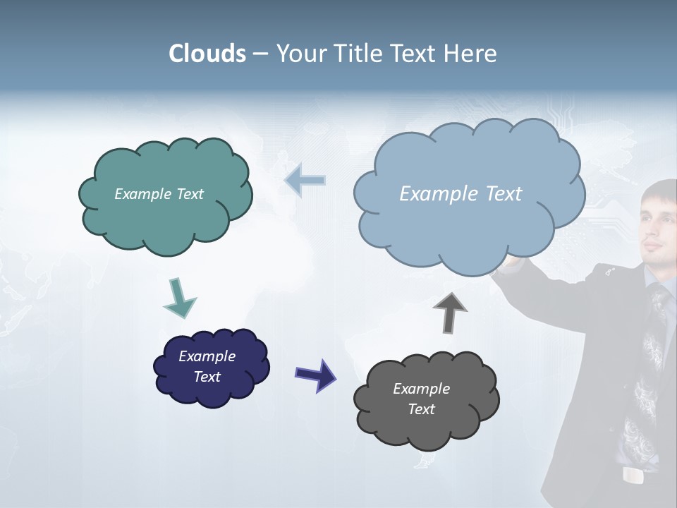 Person Interface Circle PowerPoint Template