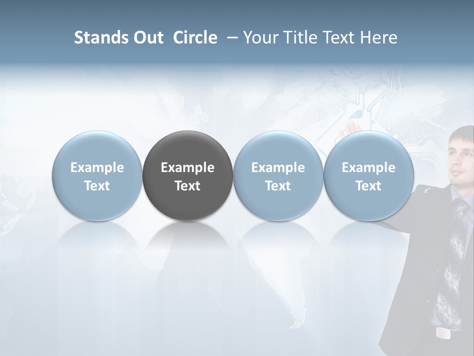 Person Interface Circle PowerPoint Template