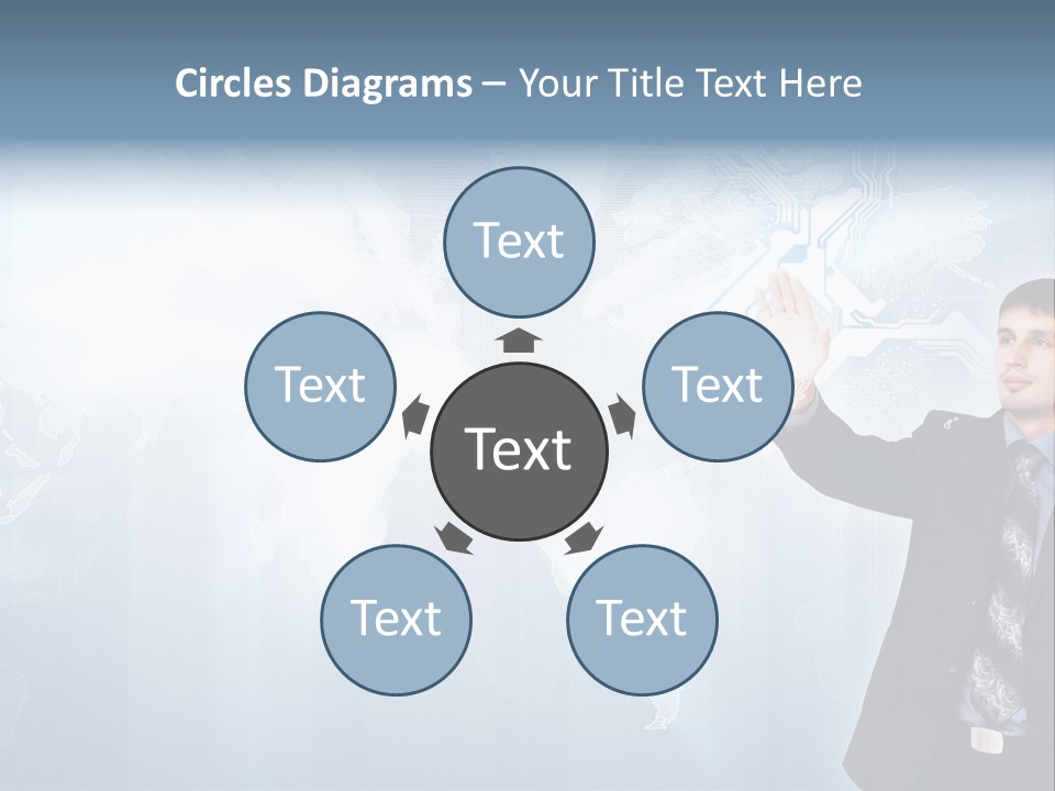 Person Interface Circle PowerPoint Template