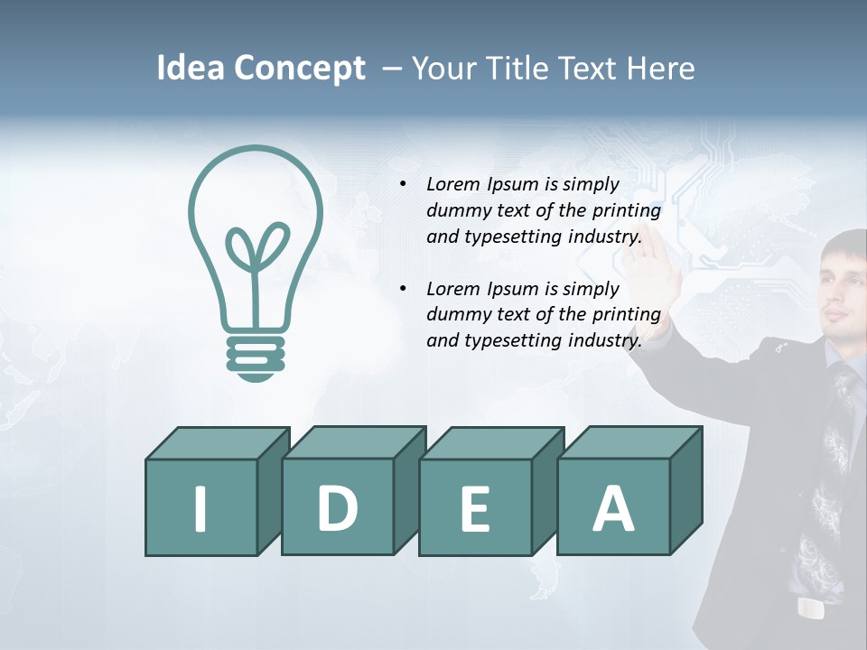 Person Interface Circle PowerPoint Template