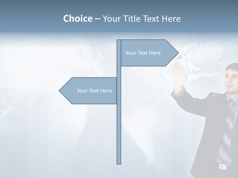 Person Interface Circle PowerPoint Template