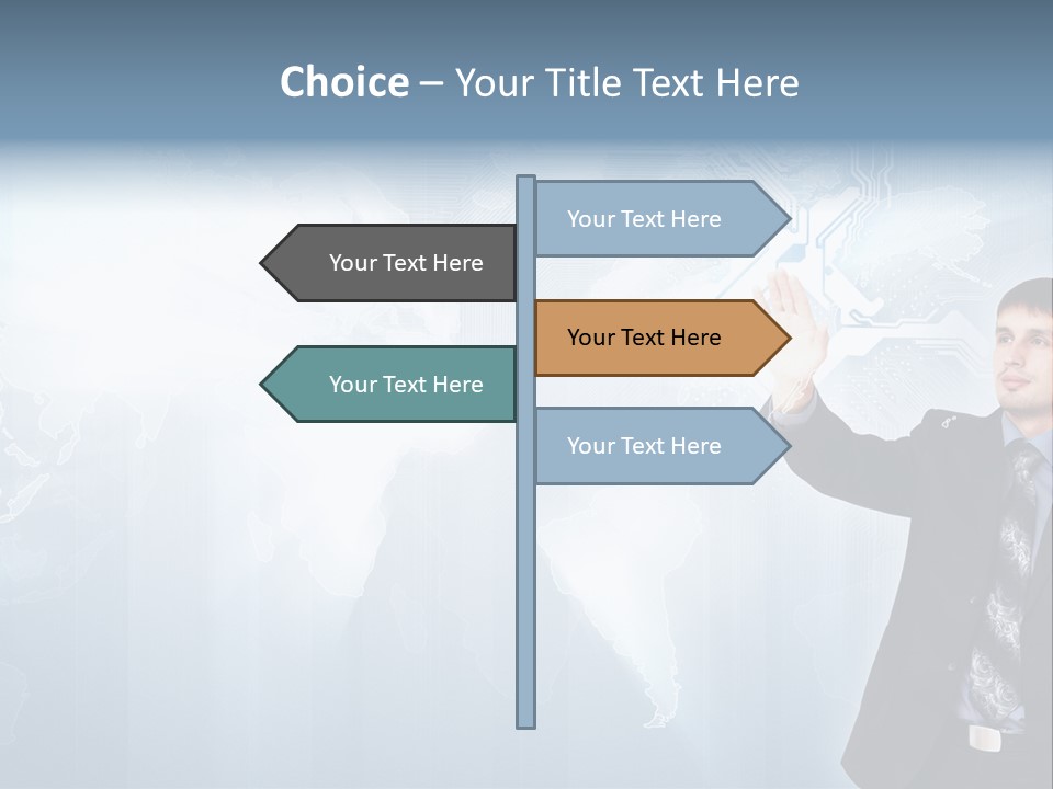 Person Interface Circle PowerPoint Template