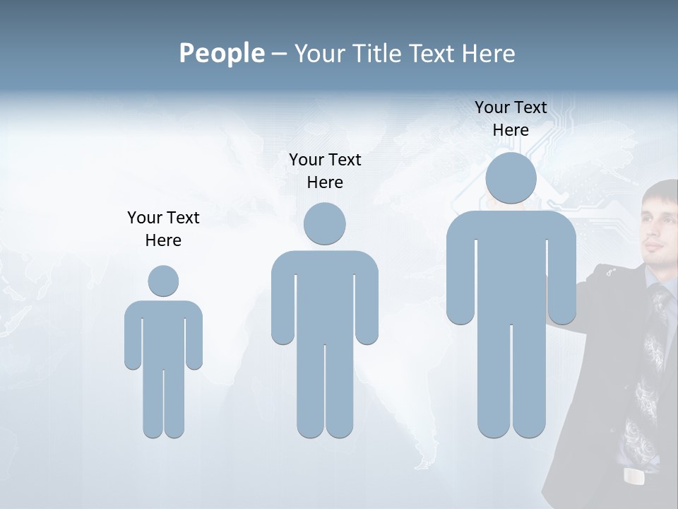Person Interface Circle PowerPoint Template