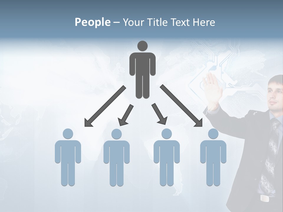 Person Interface Circle PowerPoint Template