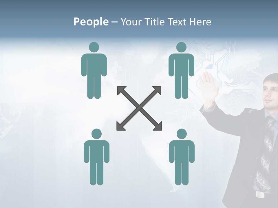 Person Interface Circle PowerPoint Template