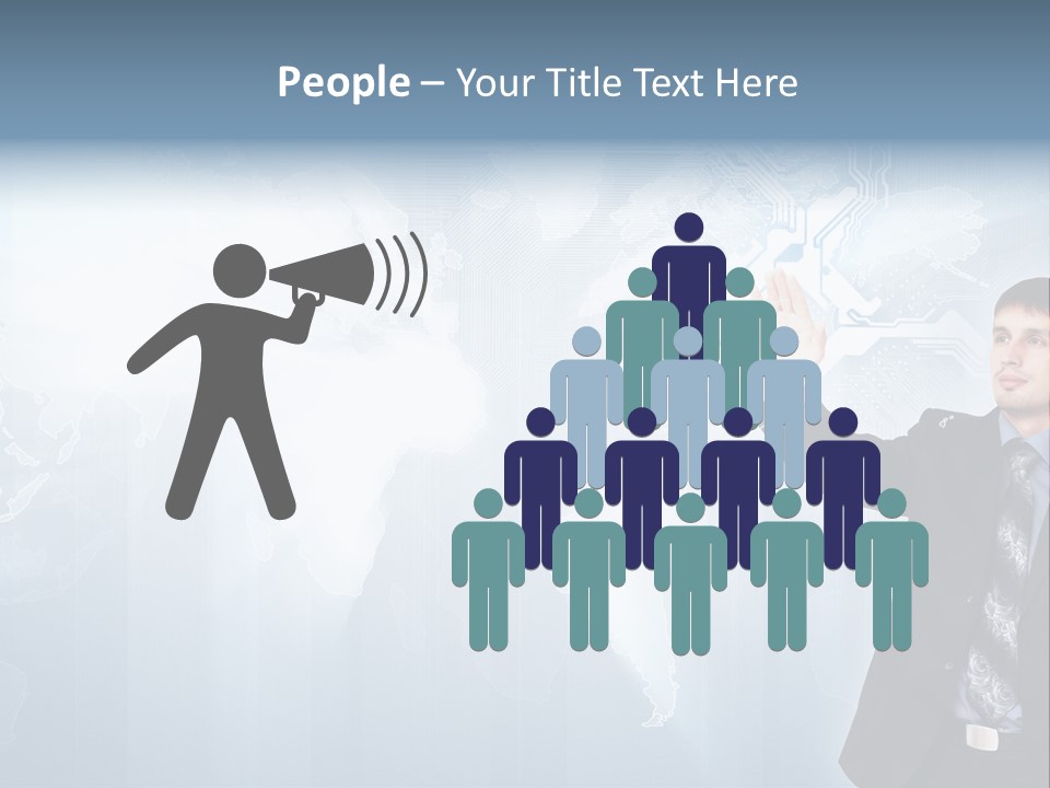 Person Interface Circle PowerPoint Template
