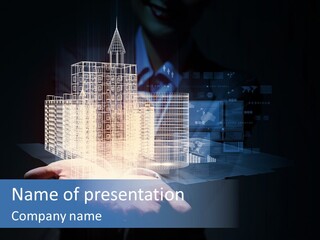 Facade View Architectural PowerPoint Template