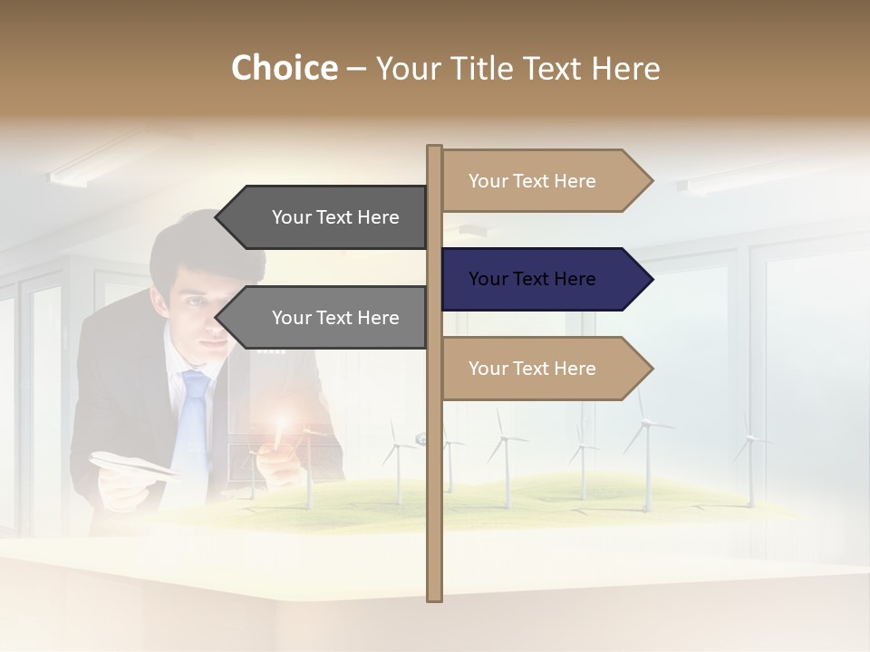 Wind Symbol Choice PowerPoint Template