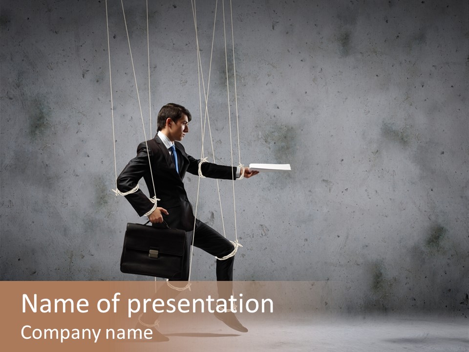 Career Controlled Businessperson PowerPoint Template