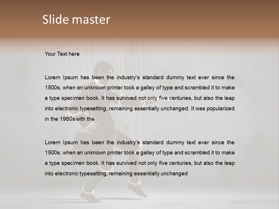 Career Controlled Businessperson PowerPoint Template