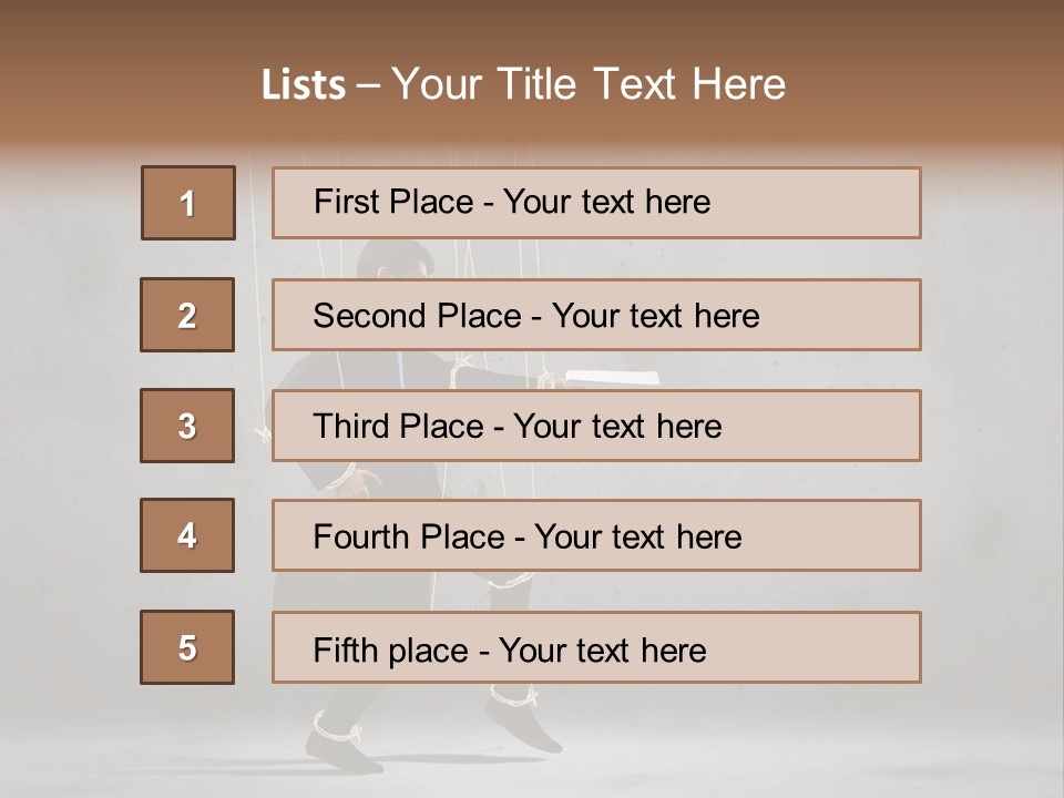 Career Controlled Businessperson PowerPoint Template