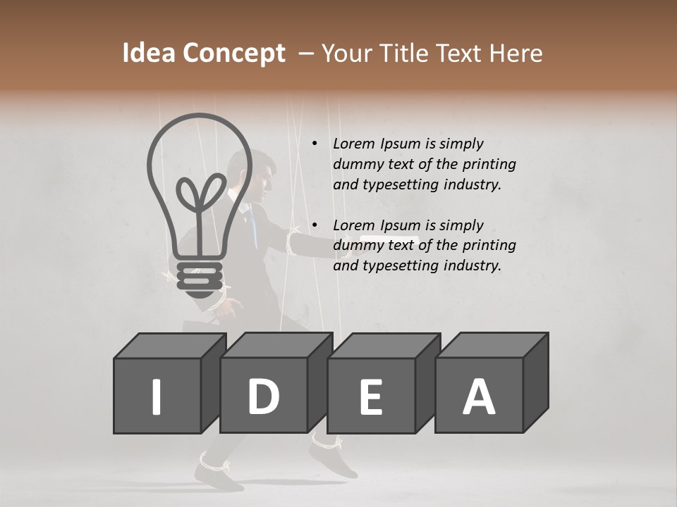 Career Controlled Businessperson PowerPoint Template