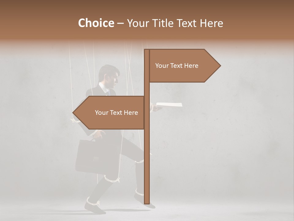 Career Controlled Businessperson PowerPoint Template