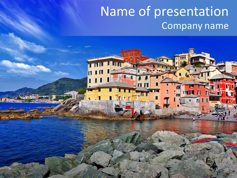 Boat Coastal Europe PowerPoint Template